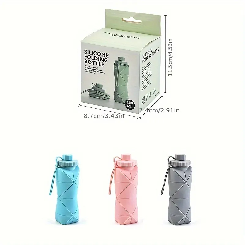 New Creative Silicone Folding Water Cup Outdoor Portable and Scalable Water Cup Sports Water Bottle Travel Water Cup Handy Cup { Multi Color} - Image 4