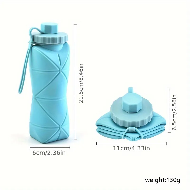 New Creative Silicone Folding Water Cup Outdoor Portable and Scalable Water Cup Sports Water Bottle Travel Water Cup Handy Cup { Multi Color} - Image 3