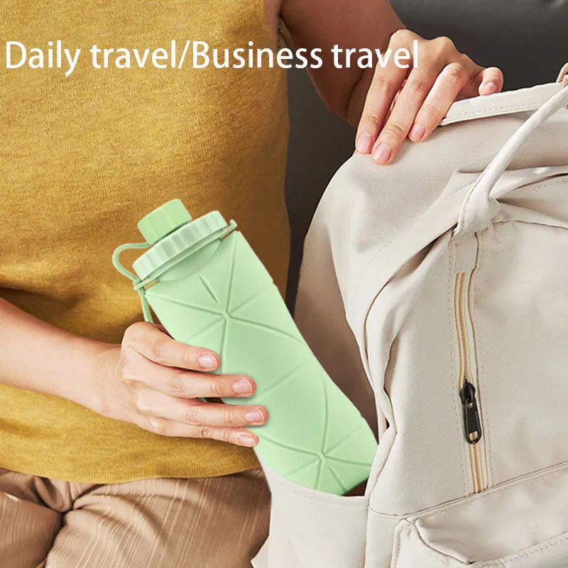 New Creative Silicone Folding Water Cup Outdoor Portable and Scalable Water Cup Sports Water Bottle Travel Water Cup Handy Cup { Multi Color} - Image 2