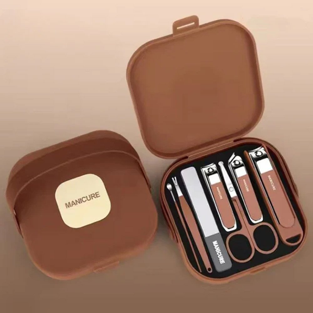 Premium 8-Piece Manicure and Pedicure Set | Stainless Steel Nail Clippers & Grooming Kit with Elegant Portable Travel Case - Image 4
