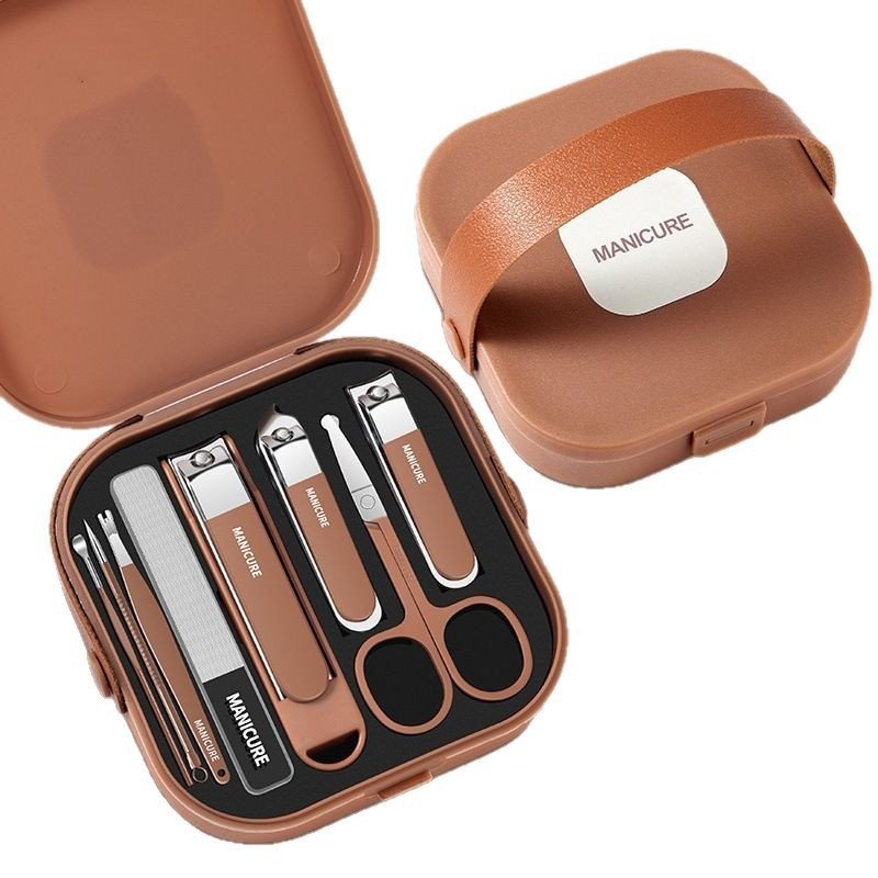 Premium 8-Piece Manicure and Pedicure Set | Stainless Steel Nail Clippers & Grooming Kit with Elegant Portable Travel Case - Image 2